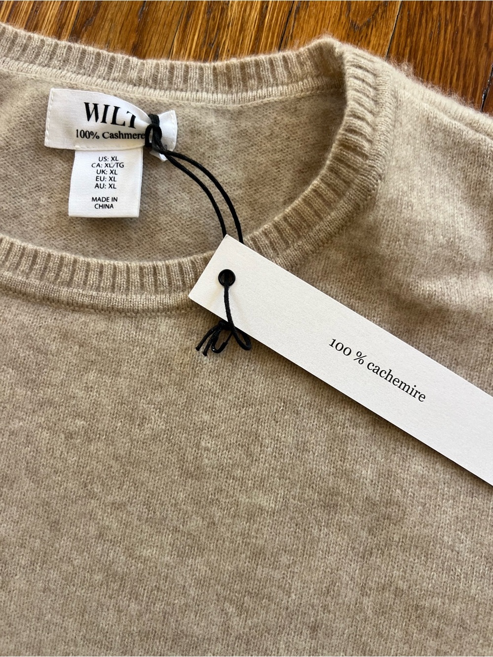 Wilt 100% Cashmere Crewneck Sweater - Beige